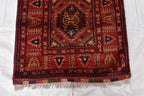 2x16 Ft Vintage Long Runner Rug, Afghan Bukhara Rug, Handmade 100% Wool Rug, Antique Turkmen Rug, Kitchen Runner, Hallway Runner Rug