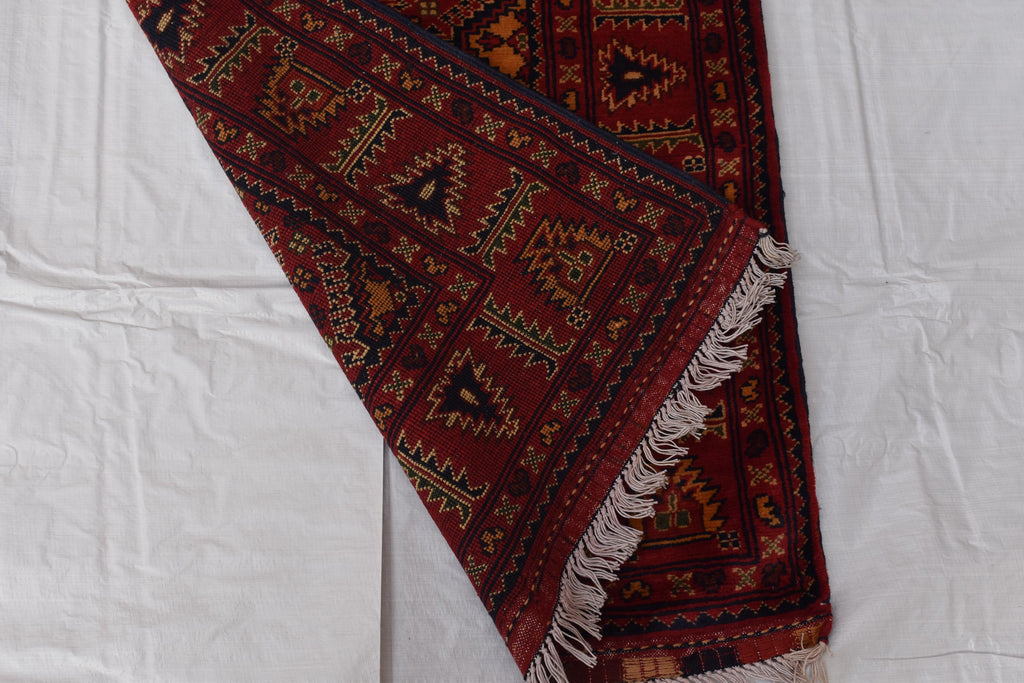 2x16 Ft Vintage Long Runner Rug, Afghan Bukhara Rug, Handmade 100% Wool Rug, Antique Turkmen Rug, Kitchen Runner, Hallway Runner Rug