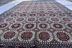 10x7 Handwoven Afghan Wool Tribal Sabiqa Design Rug, Rugs For Living Room-Beige Color-Bohemian Decor-perfect for Bedroom-10.1x5.6 ft