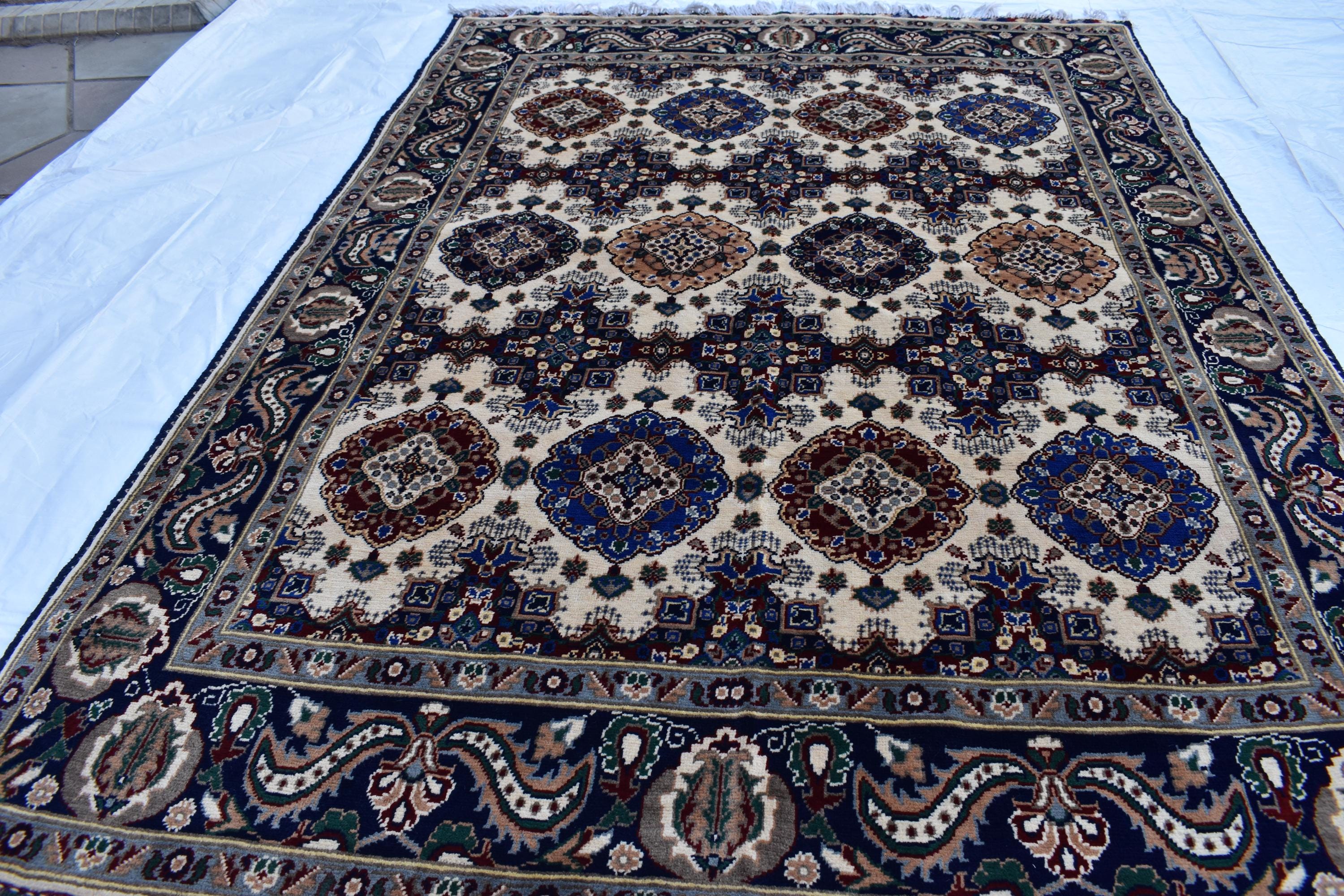 Handmade Maranus Rug – 6.5x4.9 ft – Afghan Wool Tribal Geometric Design – Multicolor – Bohemian Living Room Decor – Eco-Friendly-Medium Size