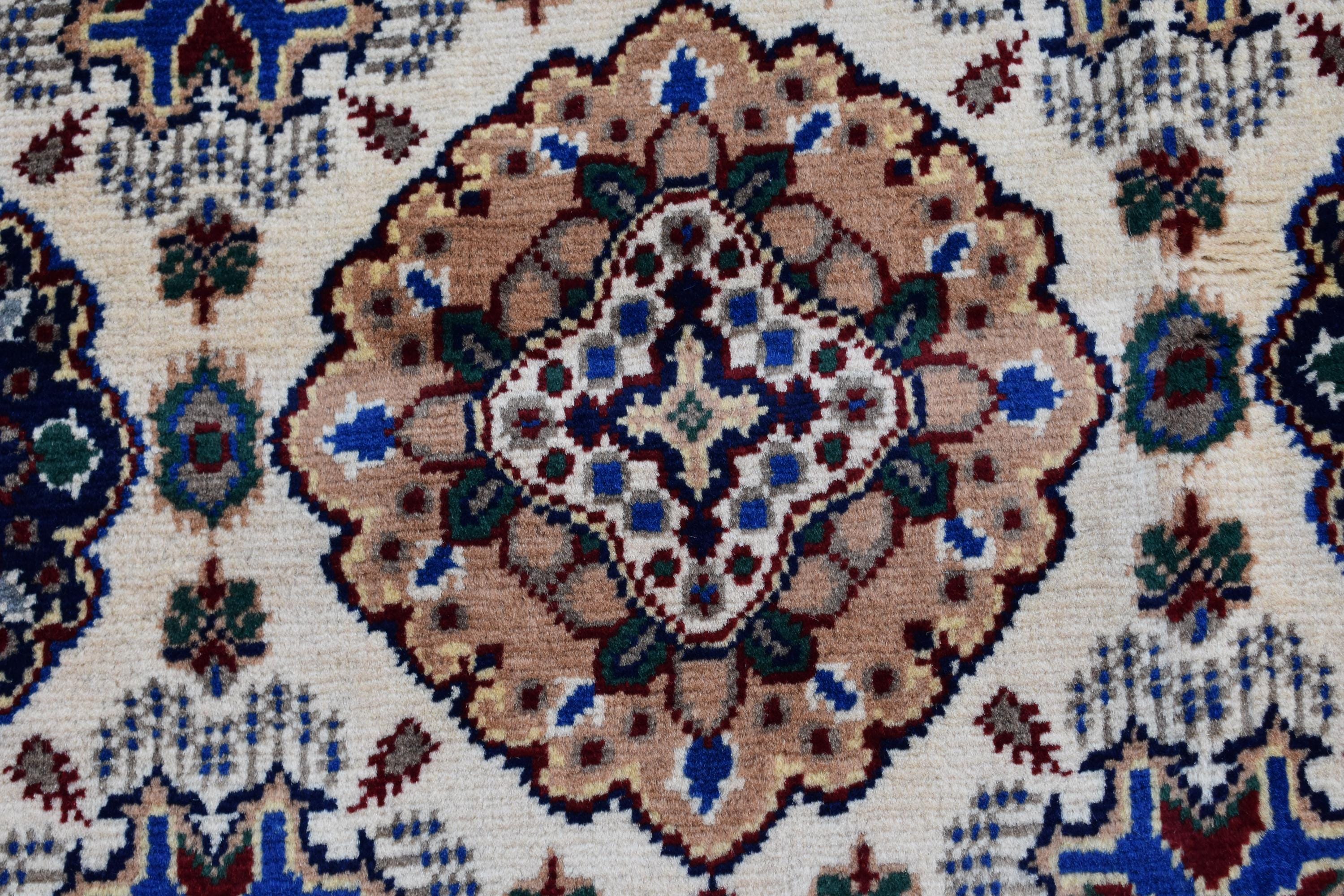 Handmade Maranus Rug – 6.5x4.9 ft – Afghan Wool Tribal Geometric Design – Multicolor – Bohemian Living Room Decor – Eco-Friendly-Medium Size