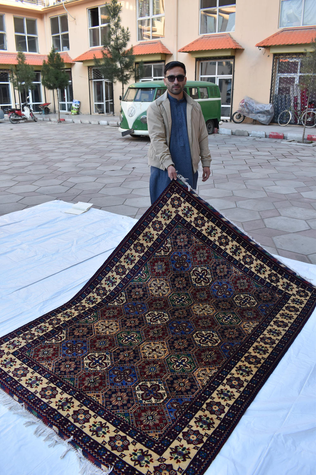 6x5 Handmade Maranus Rug–Afghan Wool Tribal Geometric Design – Multicolor Rug – Bohemian Living Room Decor – Eco-Friendly 6.5x4.9 ft
