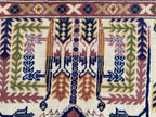 7x3 Handmade Afghan Gandum Naksha Runner Rug Wool Hallway Rug | Boho Tribal Carpet | Oriental Long Runner | Rustic Home Decor 7.1x2.7 ft