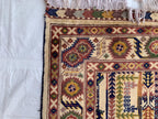 7x3 Handmade Afghan Gandum Naksha Runner Rug Wool Hallway Rug | Boho Tribal Carpet | Oriental Long Runner | Rustic Home Decor 7.1x2.7 ft