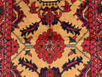 7x3 Handmade Afghan Gul Naksha Runner Rug | Wool Hallway Rug | Boho Tribal Carpet | Oriental Long Runner | Rustic Home Decor 6.6x2.8 ft