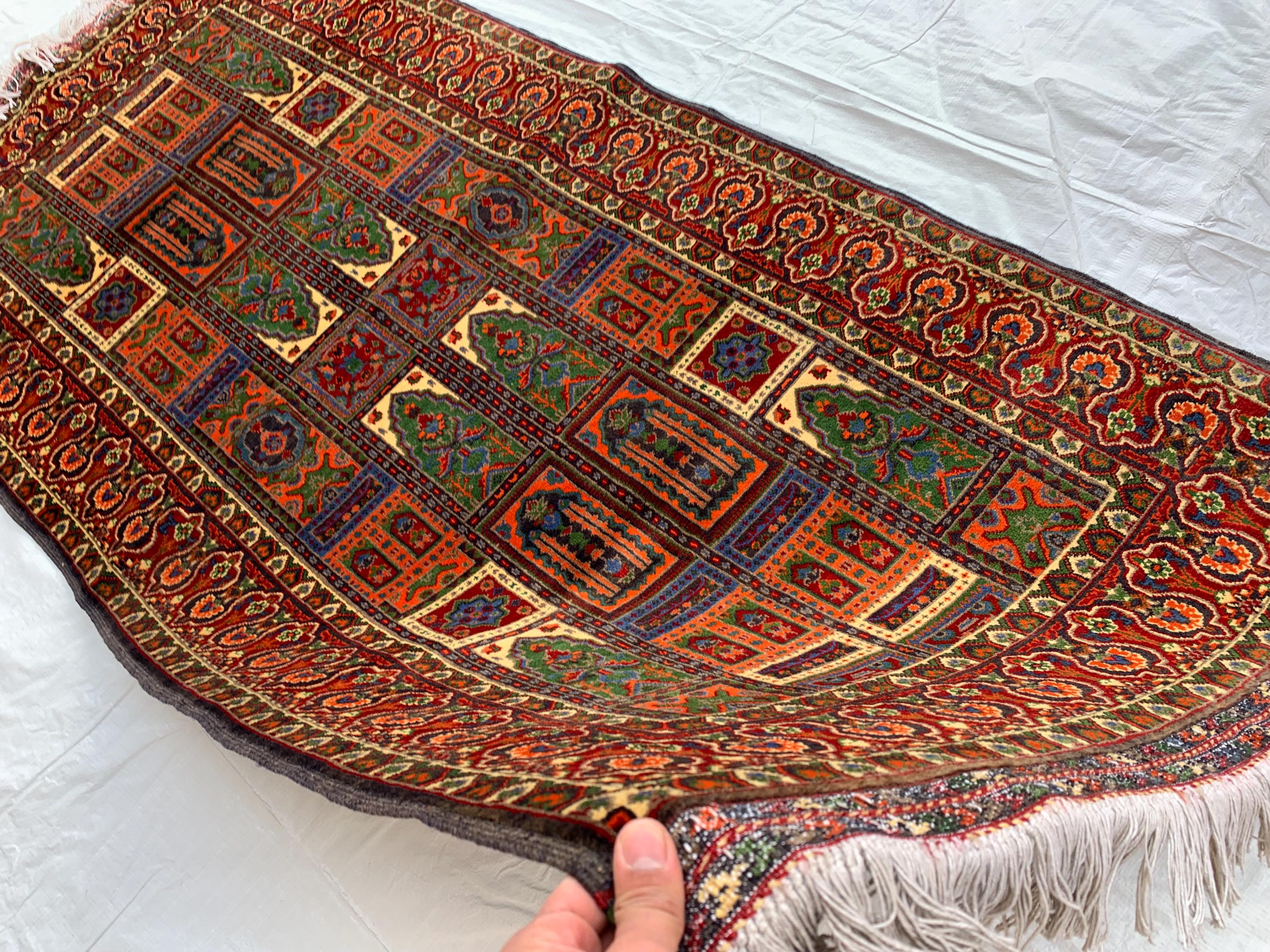Handmade Afghan Ayni Runner – 6.6x3.1 ft | Wool Tribal Hallway Rug | Oriental Runner | Boho Home Decor Carpet | Short Entryway Rug