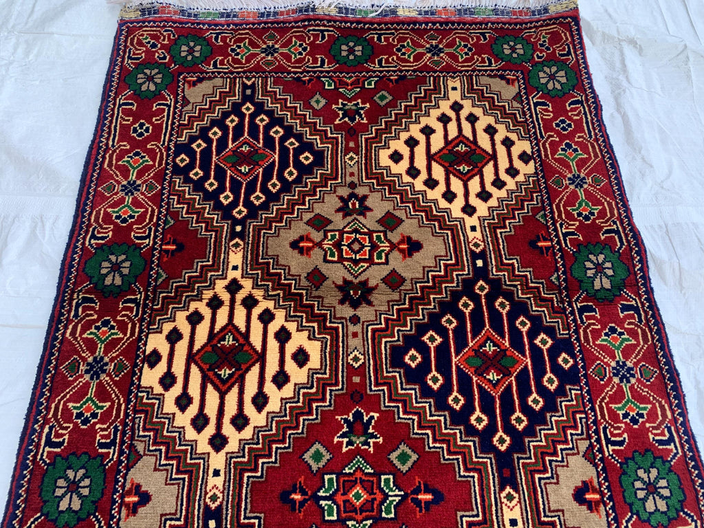 8x3 Handmade Afghan Yousafi Rose Gold Runner Rug | Wool Hallway Rug | Boho Tribal Carpet Oriental Long Runner | Rustic Home Decor 7.7x2.8 ft