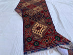 8x3 Handmade Afghan Yousafi Rose Gold Runner Rug | Wool Hallway Rug | Boho Tribal Carpet Oriental Long Runner | Rustic Home Decor 7.7x2.8 ft