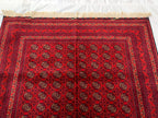 6x4 Handmade Medium Size Red Beljik Khwaja Roshnai Rug | Afghan Tribal Carpet | Red Handwoven Oriental Rug | Boho Decorative Rug, 6.4x4.1 ft