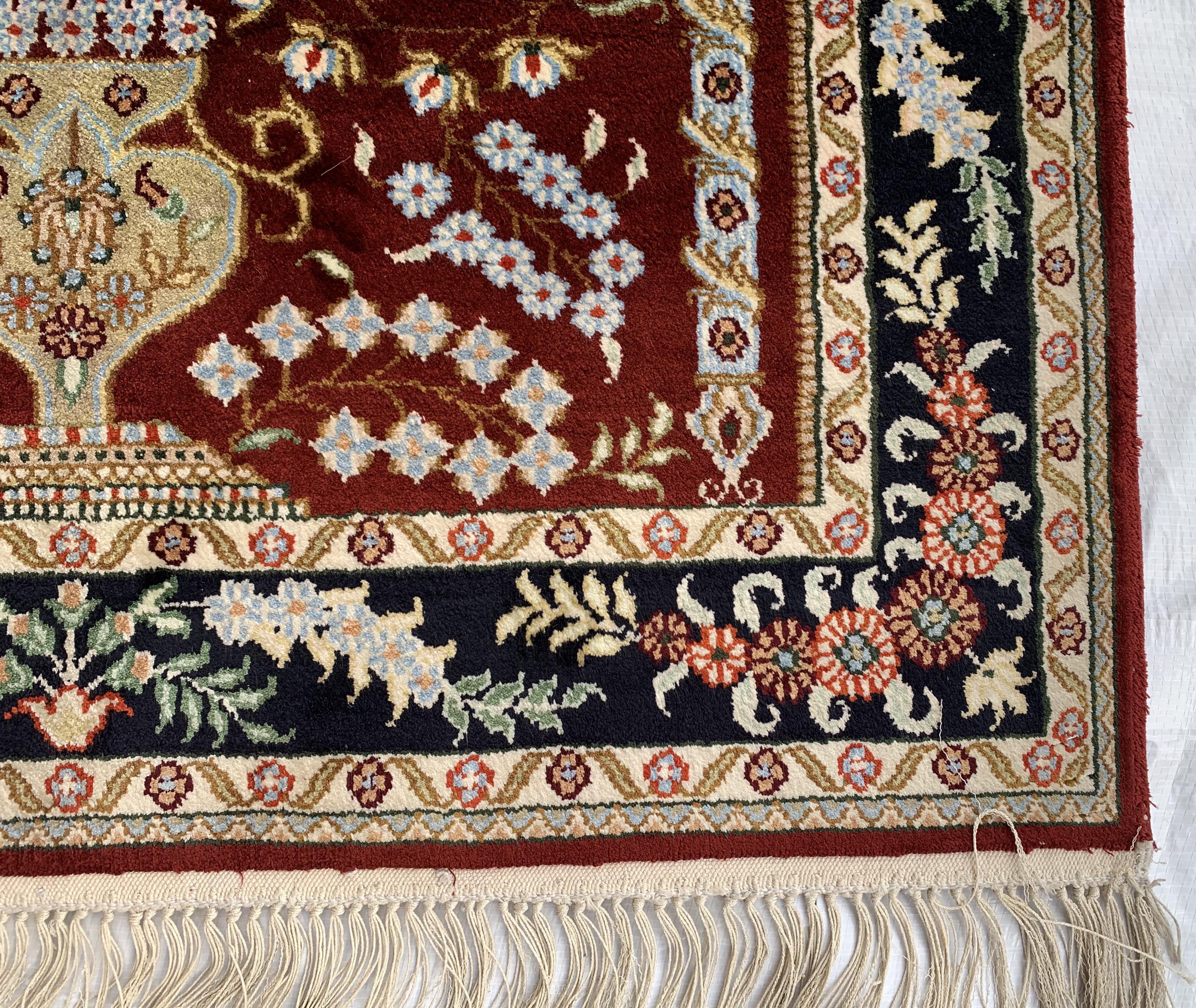 Handmade Silk Prayer Mat – 3.9 x 2.5 ft | Islamic Rug | Muslim Prayer Rug | Soft & Luxurious Sajjadah | Turkish Style Janamaz | Islamic Gift