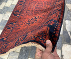 13x3 Vintage Bukhara Runner Rug Hand knotted Wool, Tribal Afghan Hallway Carpet, Collectible Rare Item, Hallway Runner 12.5x2.6 ft