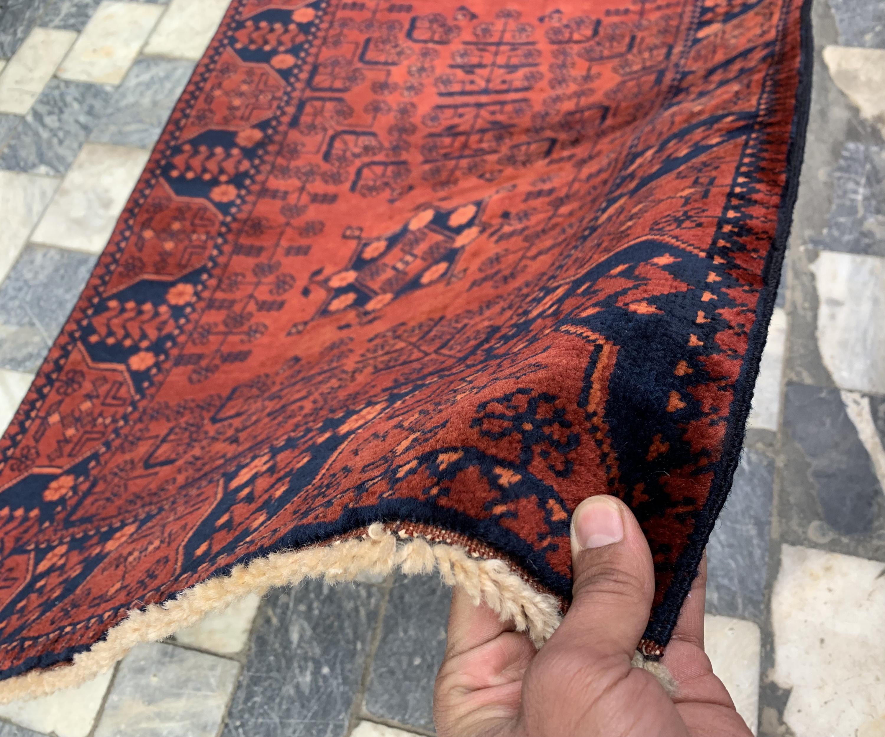 13x3 Vintage Bukhara Runner Rug Hand knotted Wool, Tribal Afghan Hallway Carpet, Collectible Rare Item, Hallway Runner 12.5x2.6 ft