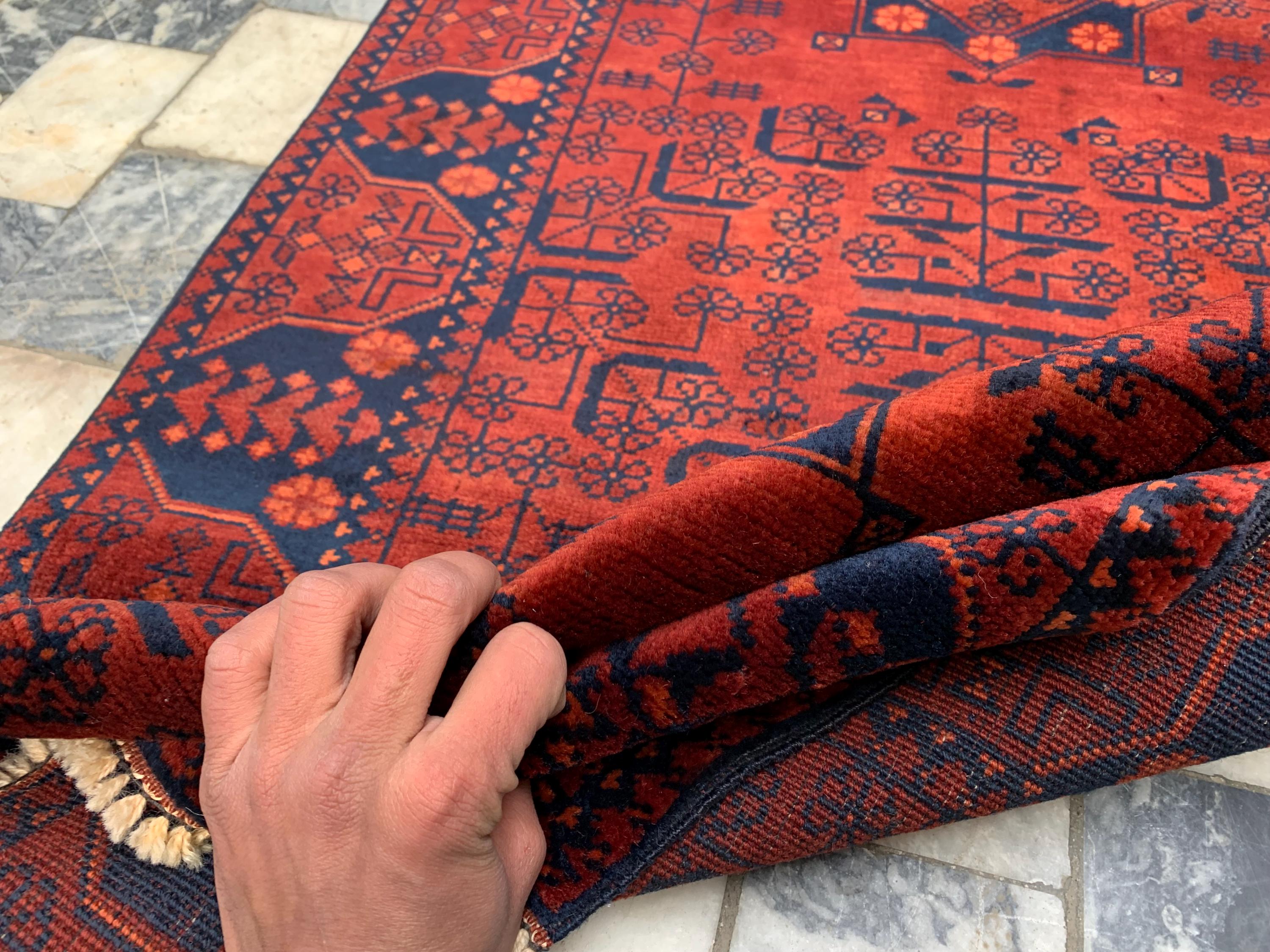 13x3 Vintage Bukhara Runner Rug Hand knotted Wool, Tribal Afghan Hallway Carpet, Collectible Rare Item, Hallway Runner 12.5x2.6 ft