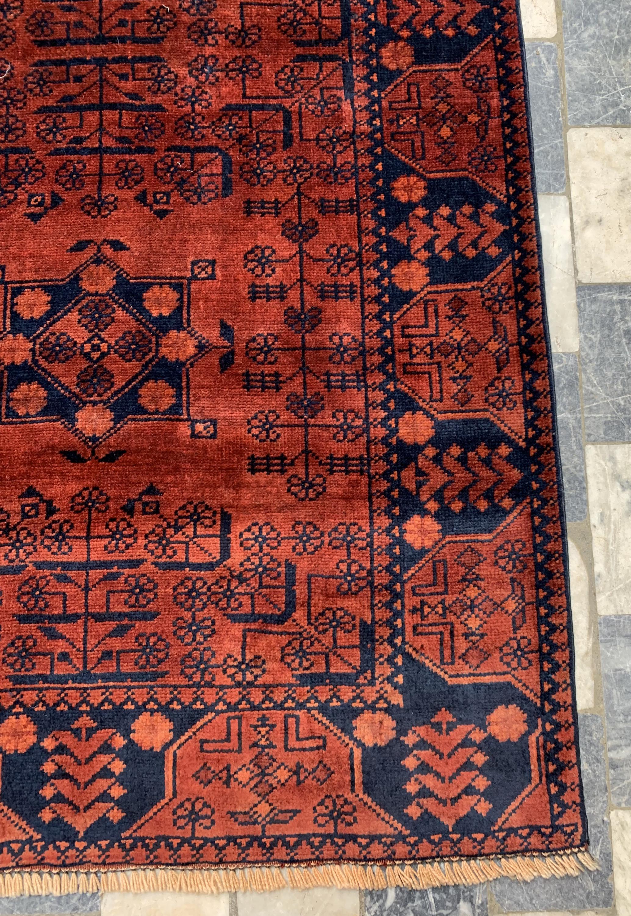 13x3 Vintage Bukhara Runner Rug Hand knotted Wool, Tribal Afghan Hallway Carpet, Collectible Rare Item, Hallway Runner 12.5x2.6 ft