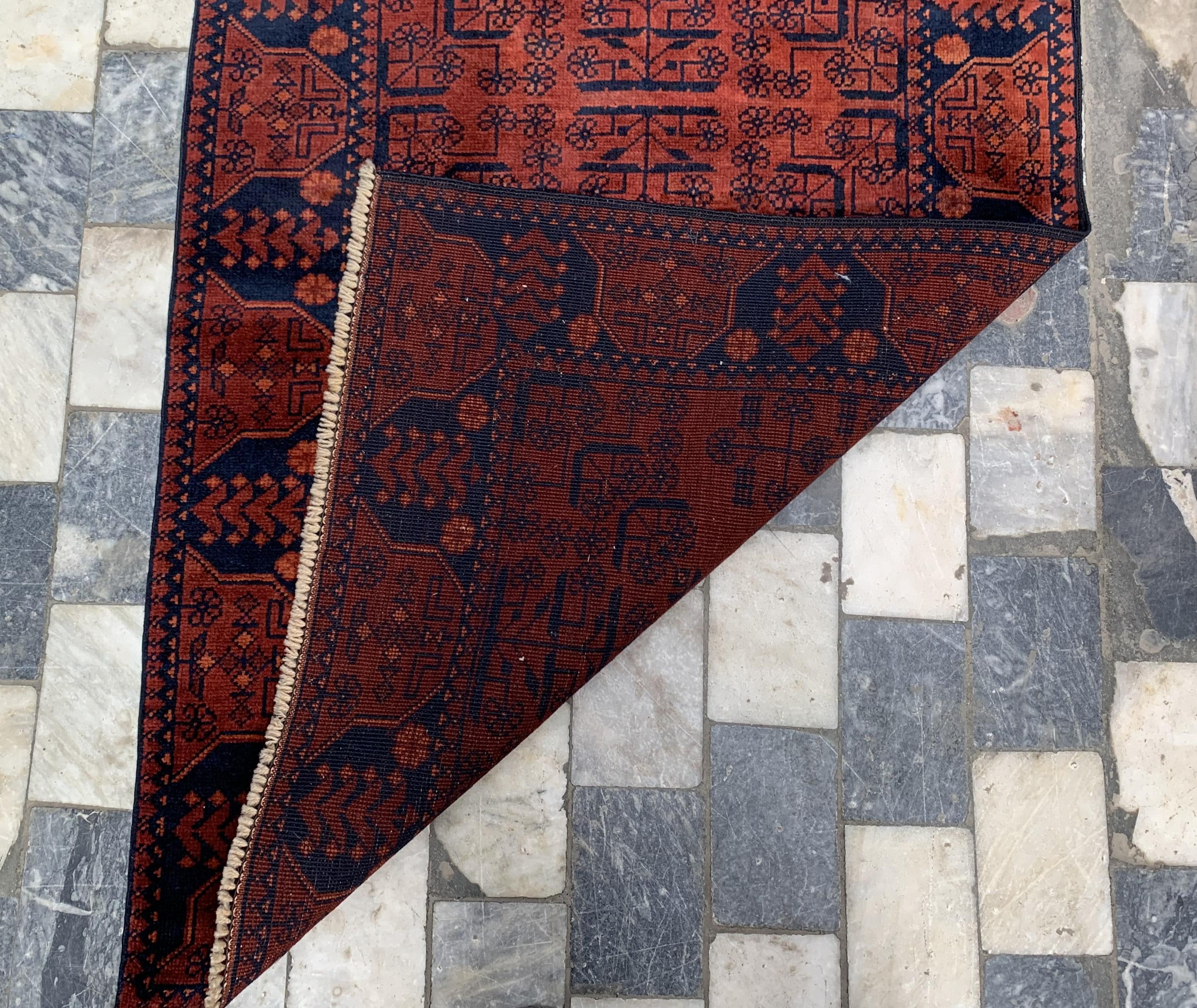 13x3 Vintage Bukhara Runner Rug Hand knotted Wool, Tribal Afghan Hallway Carpet, Collectible Rare Item, Hallway Runner 12.5x2.6 ft