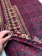 5x3 Handmade Vintage Prayer Mat Islamic Rug | Muslim Prayer Rug | Collectible Item Islamic Gift, Wall Hanging Rug 4.8x3.2 ft