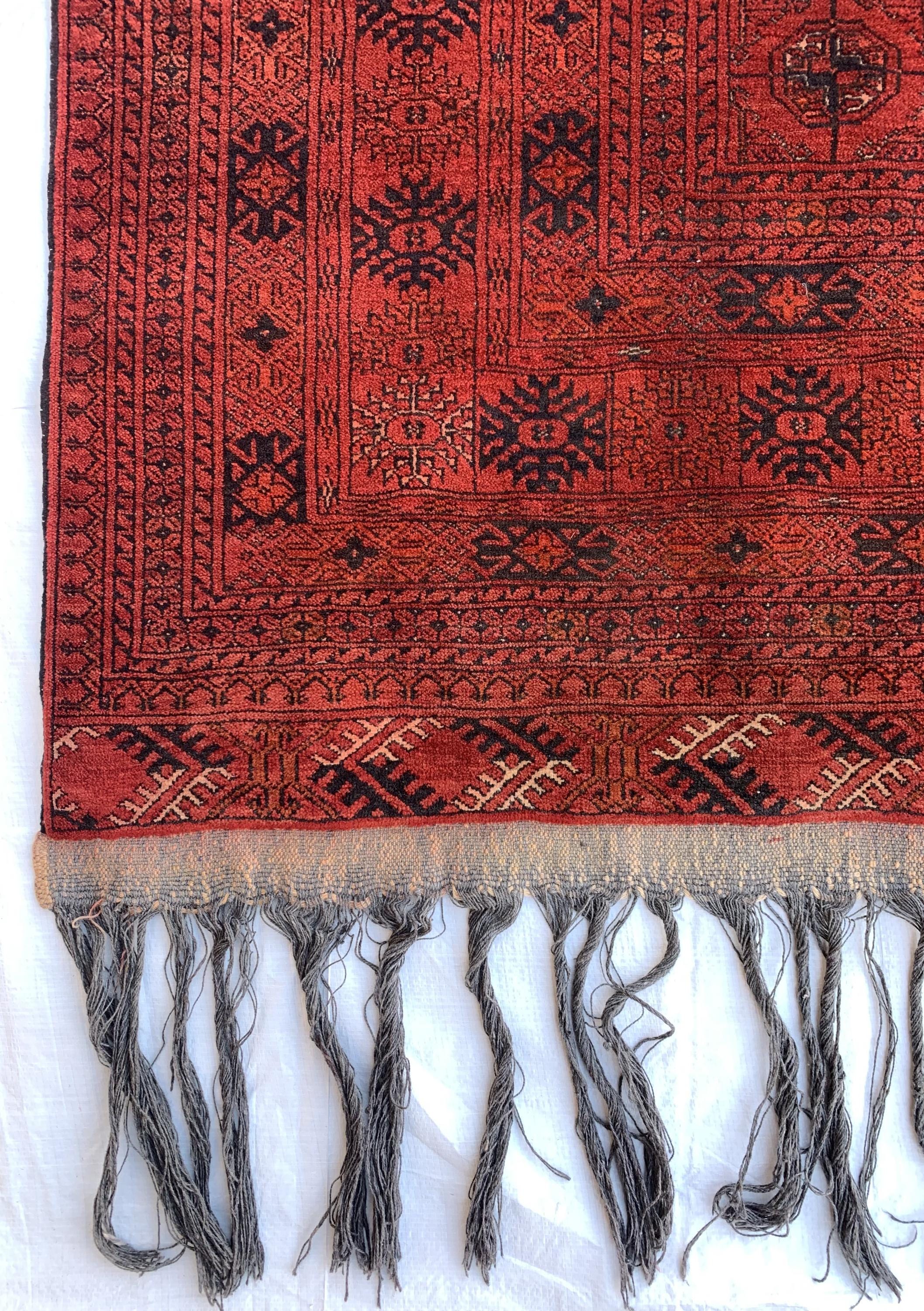 Antique Shak-e-Faryab Rug 9.5x6.6 ft - Handmade Afghan Wool Carpet, Vintage Oriental Area Rug, Bohemian Tribal Decor, Collectible Rare Item