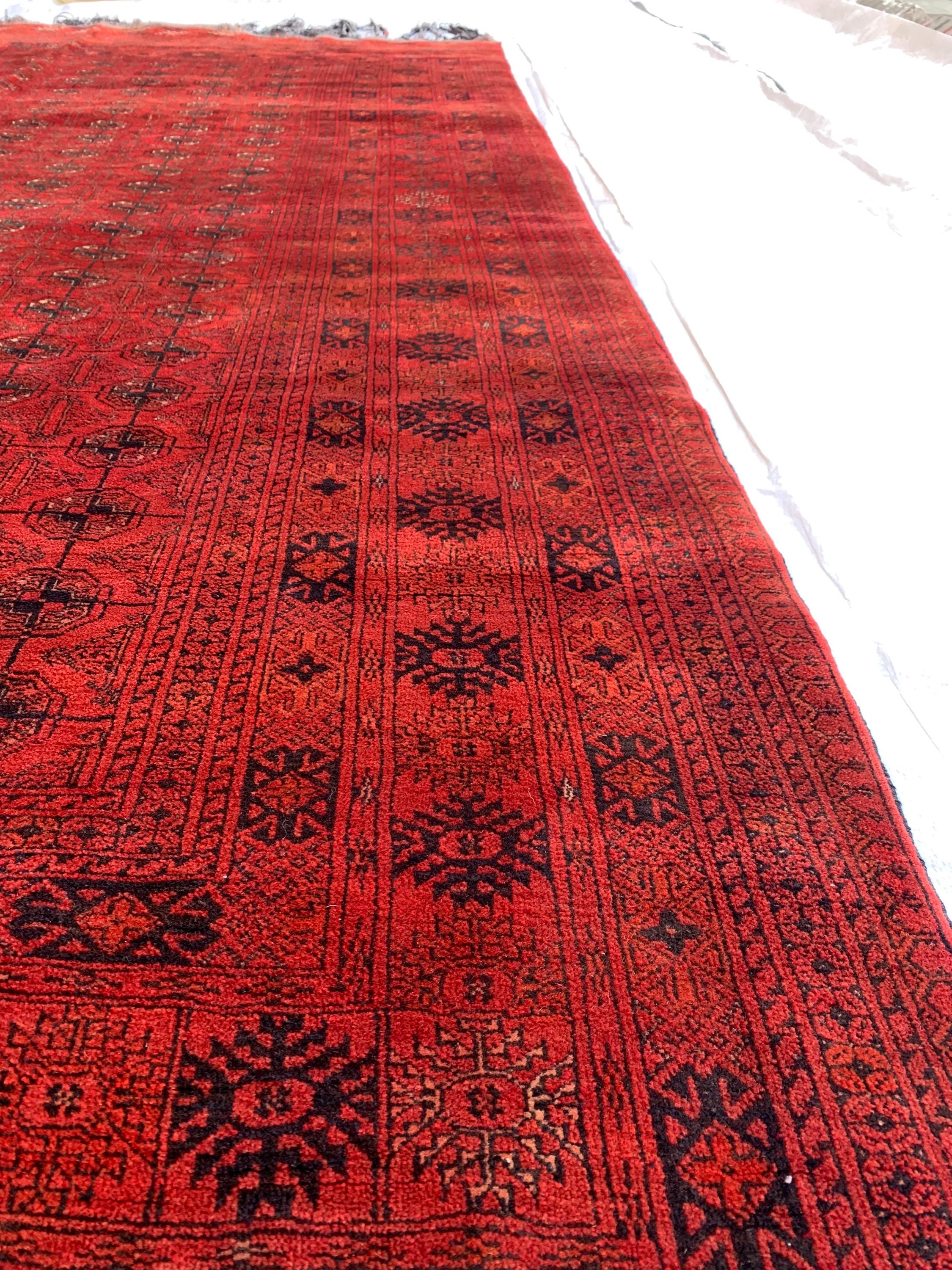 Antique Shak-e-Faryab Rug 9.5x6.6 ft - Handmade Afghan Wool Carpet, Vintage Oriental Area Rug, Bohemian Tribal Decor, Collectible Rare Item