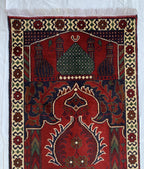 4x2 Handmade Prayer Mat | Islamic Rug | Muslim Prayer Rug | Soft & Luxurious Sajjadah | Turkish Style Janamaz | Islamic Gift 4.1x2.4 ft
