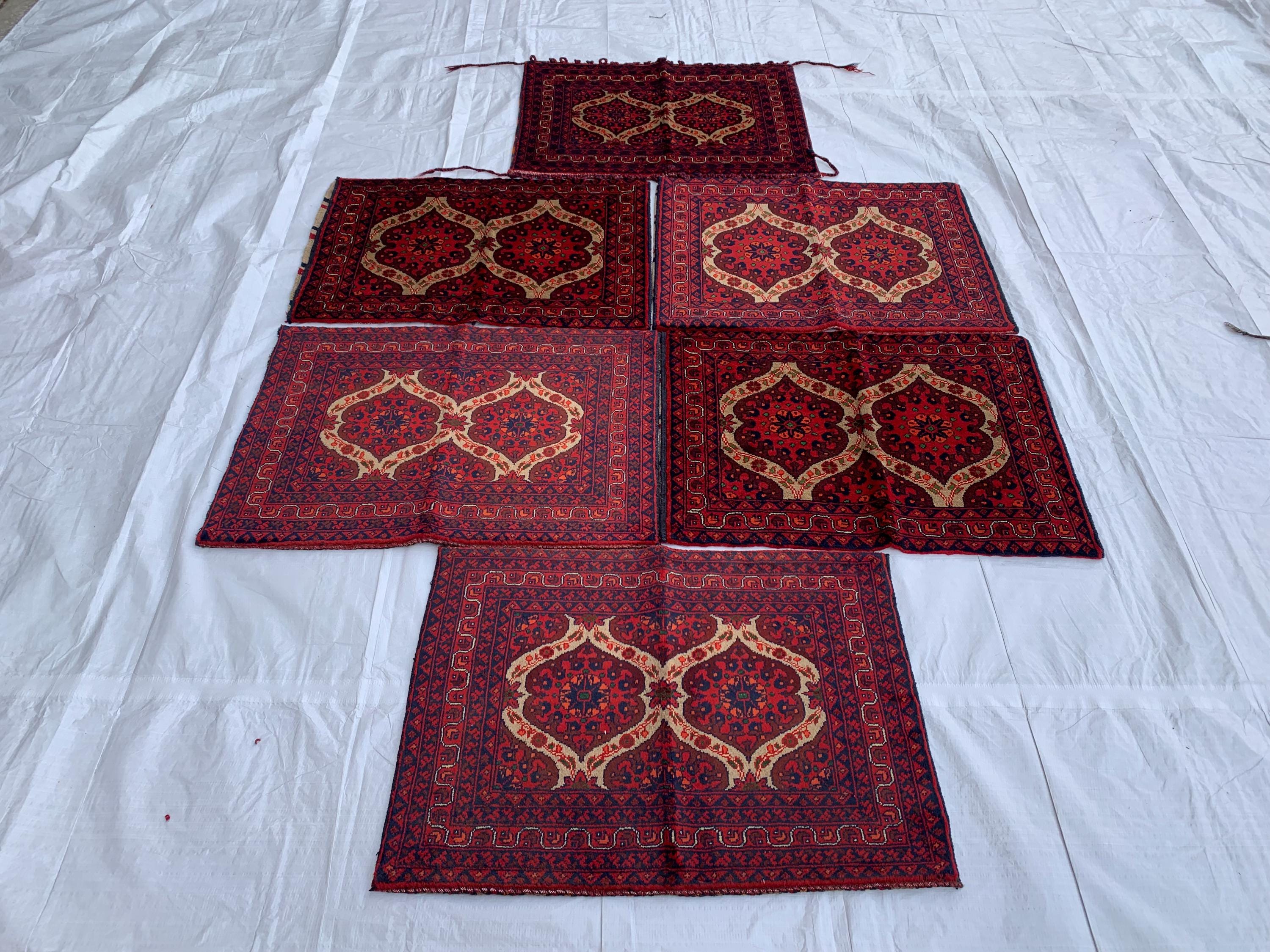 Afghan Handmade Khal Mohammadi Pillow Covers – 1.11 x 2.8 ft Each – Authentic Tribal Decor