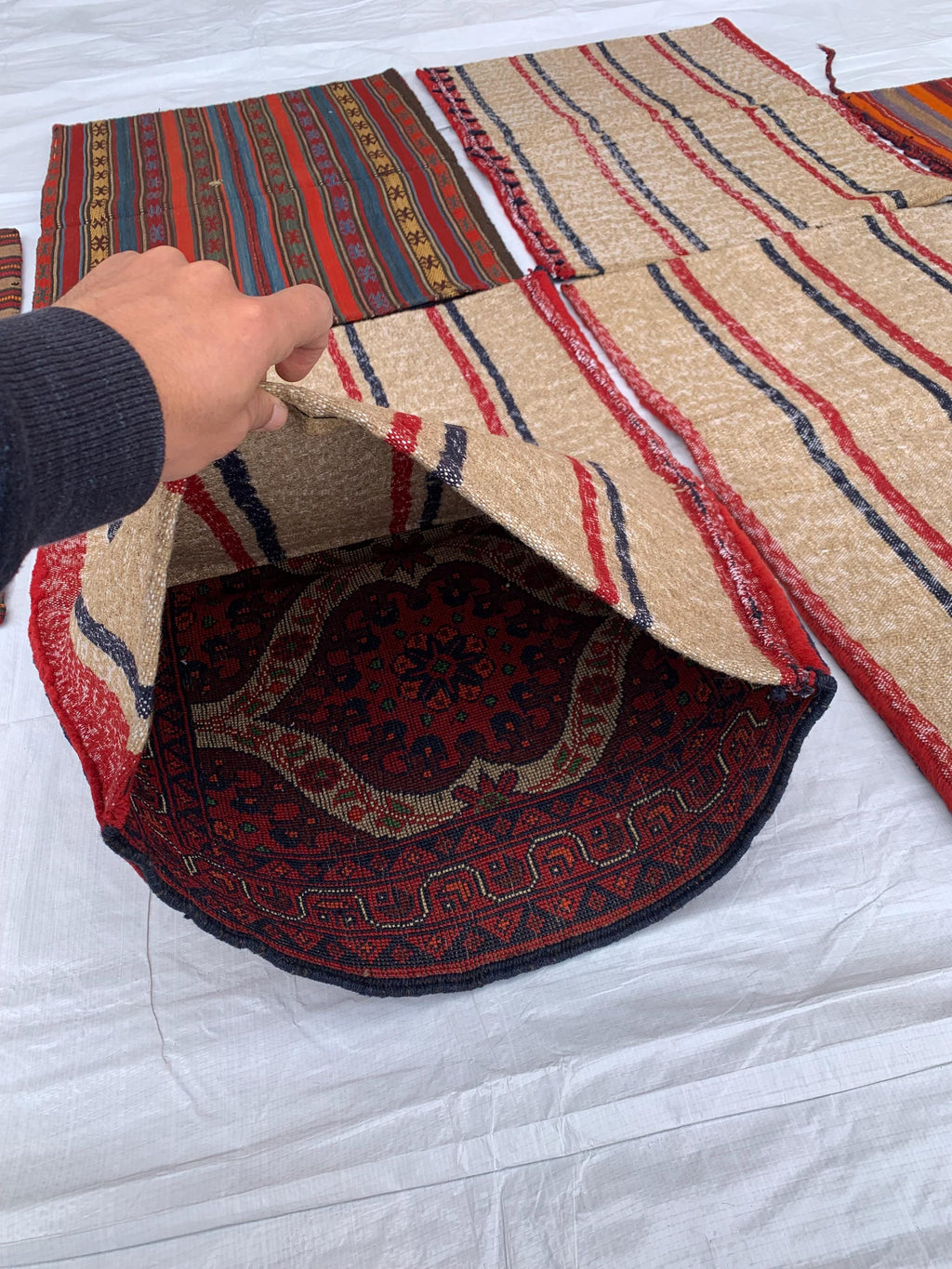 Afghan Handmade Khal Mohammadi Pillow Covers – 1.11 x 2.8 ft Each – Authentic Tribal Decor