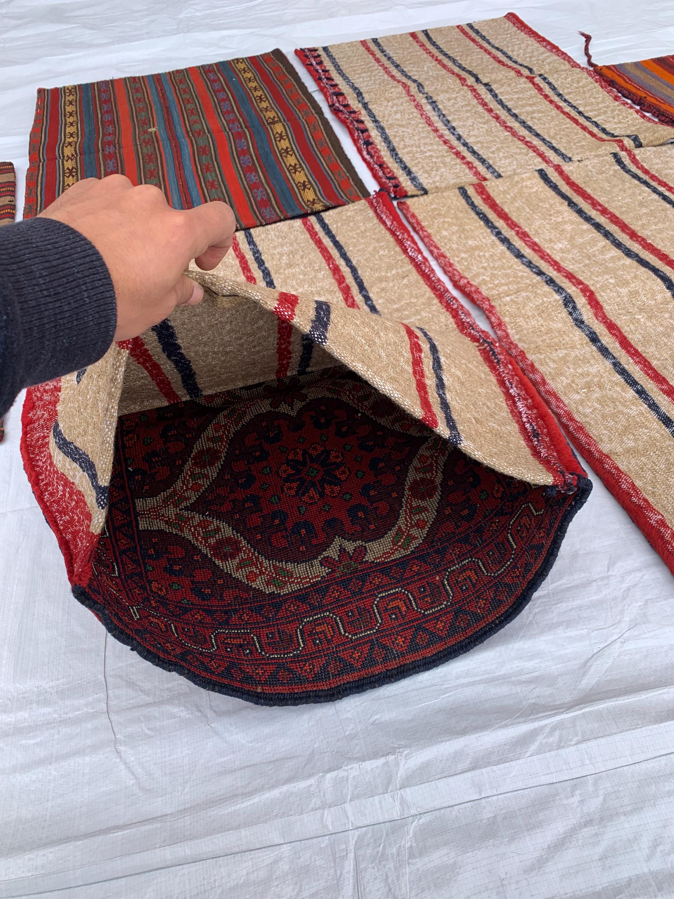 Afghan Handmade Khal Mohammadi Pillow Covers – 1.11 x 2.8 ft Each – Authentic Tribal Decor