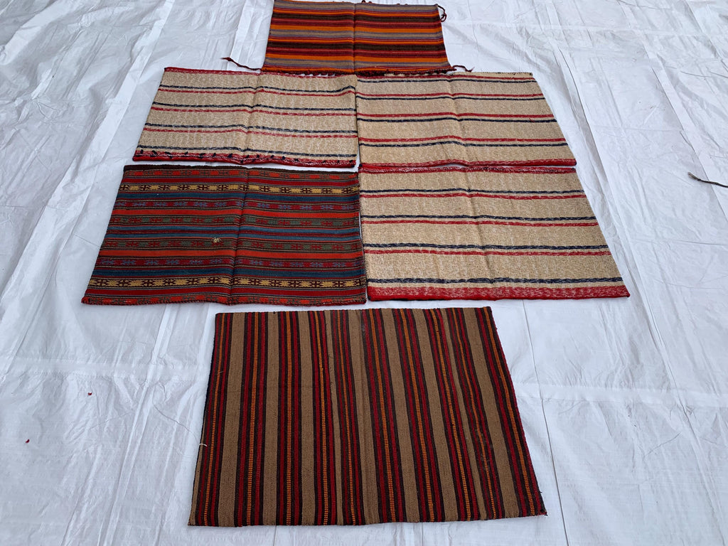 Afghan Handmade Khal Mohammadi Pillow Covers – 1.11 x 2.8 ft Each – Authentic Tribal Decor