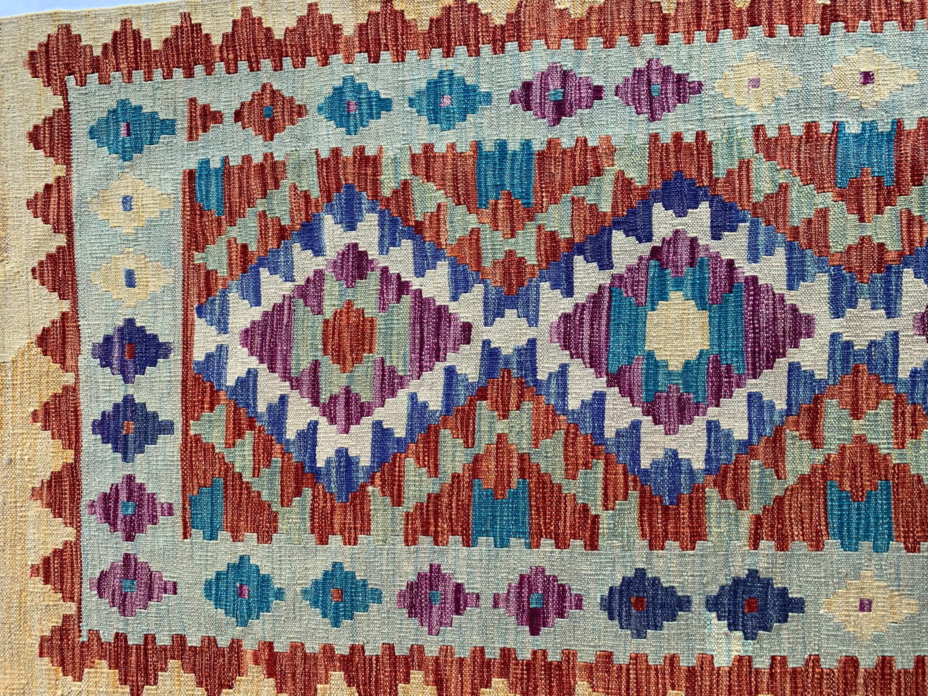 10x3 Handmade Afghan Chobi Kilim Multicolor Runner | Wool Tribal Hallway Rug | Oriental Runner | Boho Home Decor Carpet 9.6x2.10 ft