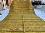 7x10 Handmade Afghan Kilim Rug Striped Nomadic Wool Carpet Yellow Bohemian Flatweave, Perfect For Farmhouse, Countryside Home 10.2x6.5