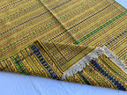 7x10 Handmade Afghan Kilim Rug Striped Nomadic Wool Carpet Yellow Bohemian Flatweave, Perfect For Farmhouse, Countryside Home 10.2x6.5