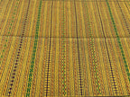 7x10 Handmade Afghan Kilim Rug Striped Nomadic Wool Carpet Yellow Bohemian Flatweave, Perfect For Farmhouse, Countryside Home 10.2x6.5
