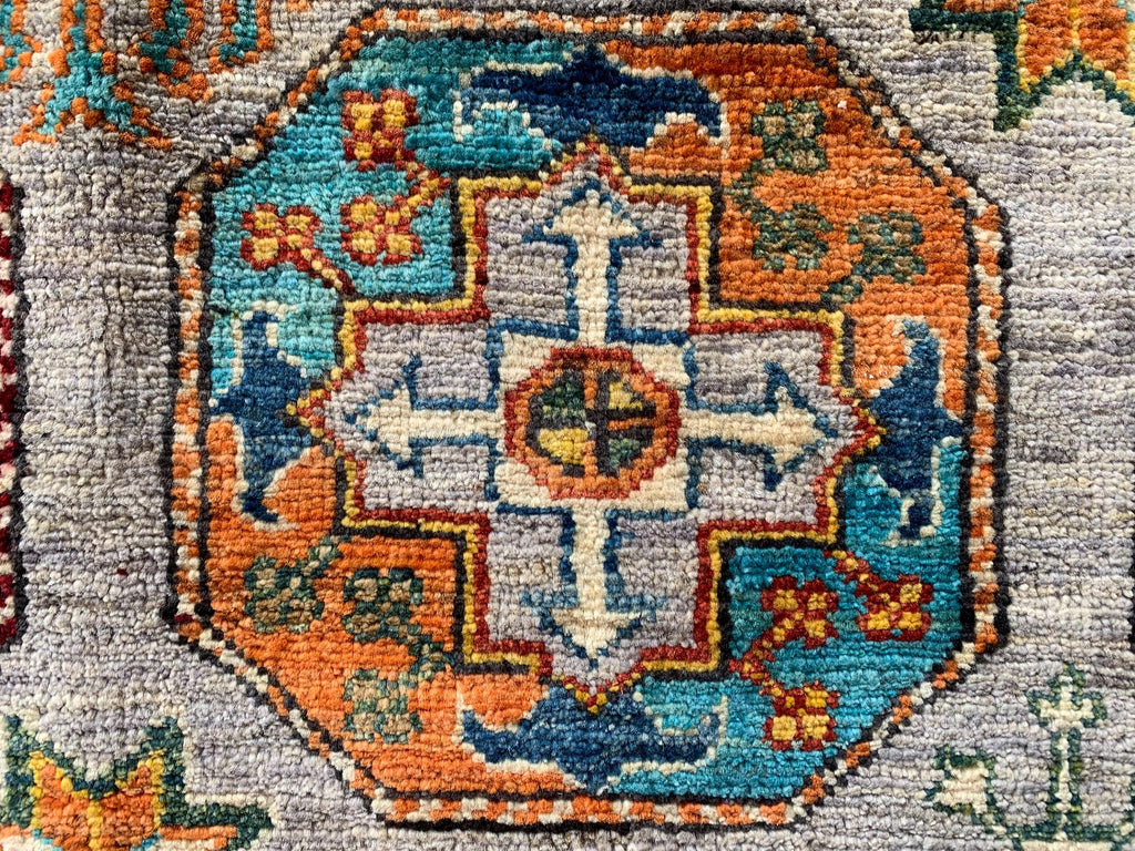 6x8 Hand-Knotted Chobi Rug – Beige & Multicolor Wool Carpet, Traditional Floral Design, Rug for living room, Bedroom Modern Rug 7.10x5.7 ft