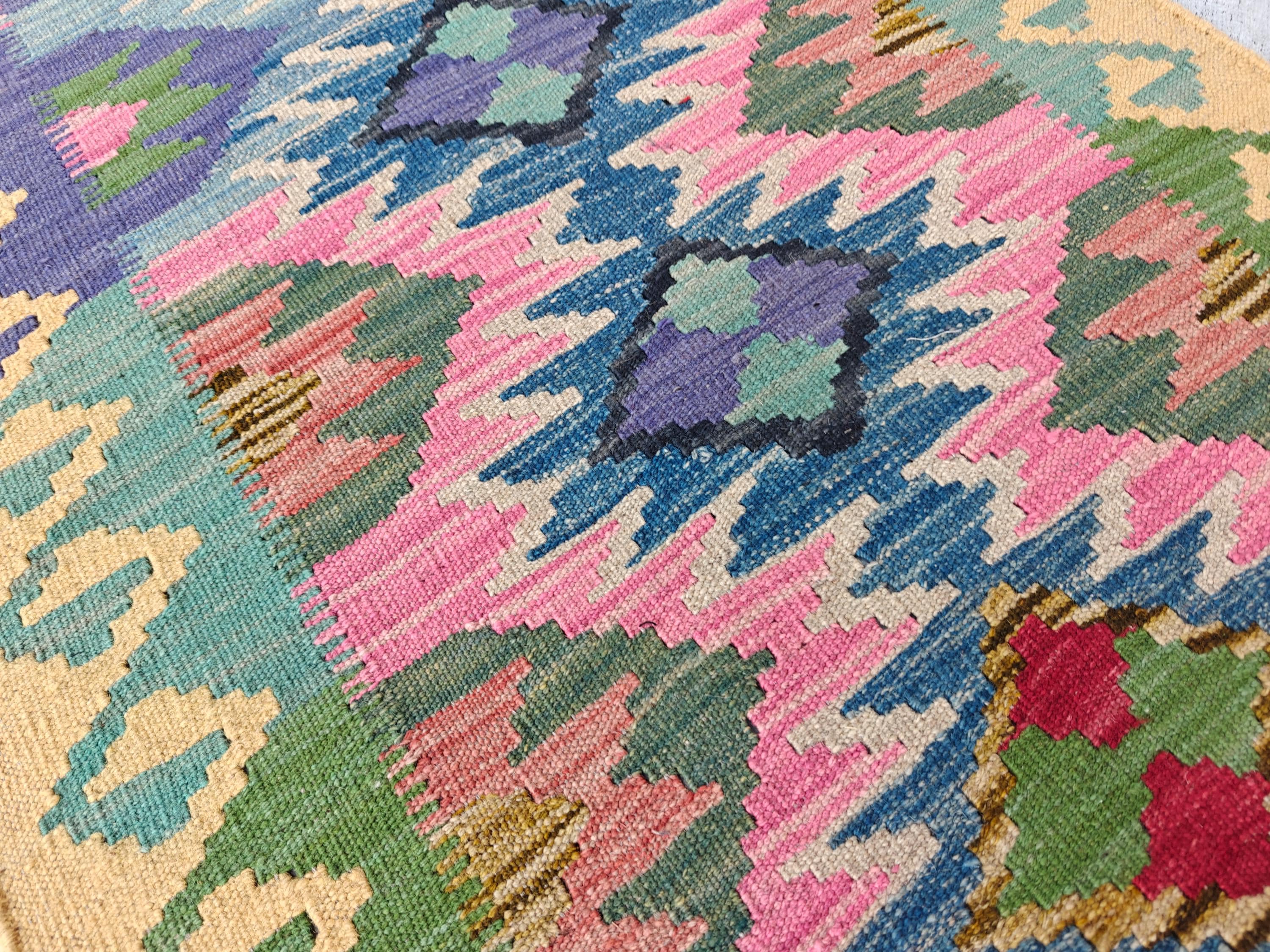 16x2 Long Narrow Hallway Runner, Afghan Handmade Runner, Entryway Runner, Traditional and Tribal Runner for Farmhouse, Living Room, Office