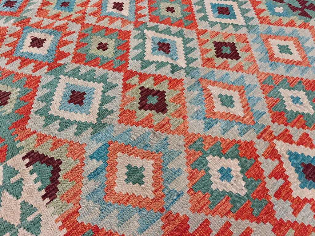 9.4x6.5 Afghan Handmade Chobi Kilim Rug, Rugs For Living Room, Bedroom Rug, Farmhouse Rug