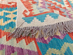 9.7x6.7 Kilim Tribal Afghan Handmade Rug, Colorful Kilim, Rugs For Living Room, Bedroom Rug, Farmhouse Rug, One of Kind Rug