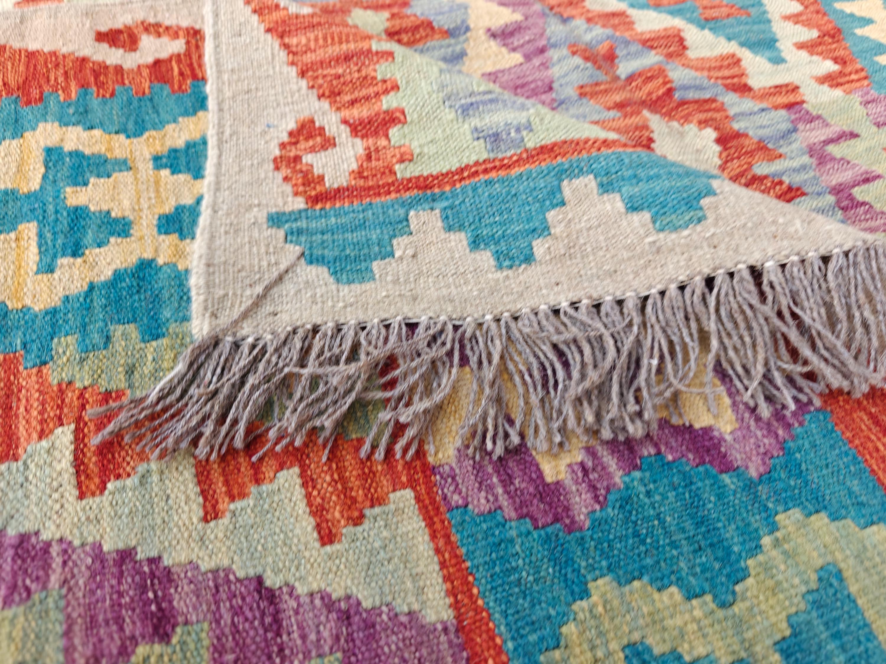 9.7x6.7 Kilim Tribal Afghan Handmade Rug, Colorful Kilim, Rugs For Living Room, Bedroom Rug, Farmhouse Rug, One of Kind Rug