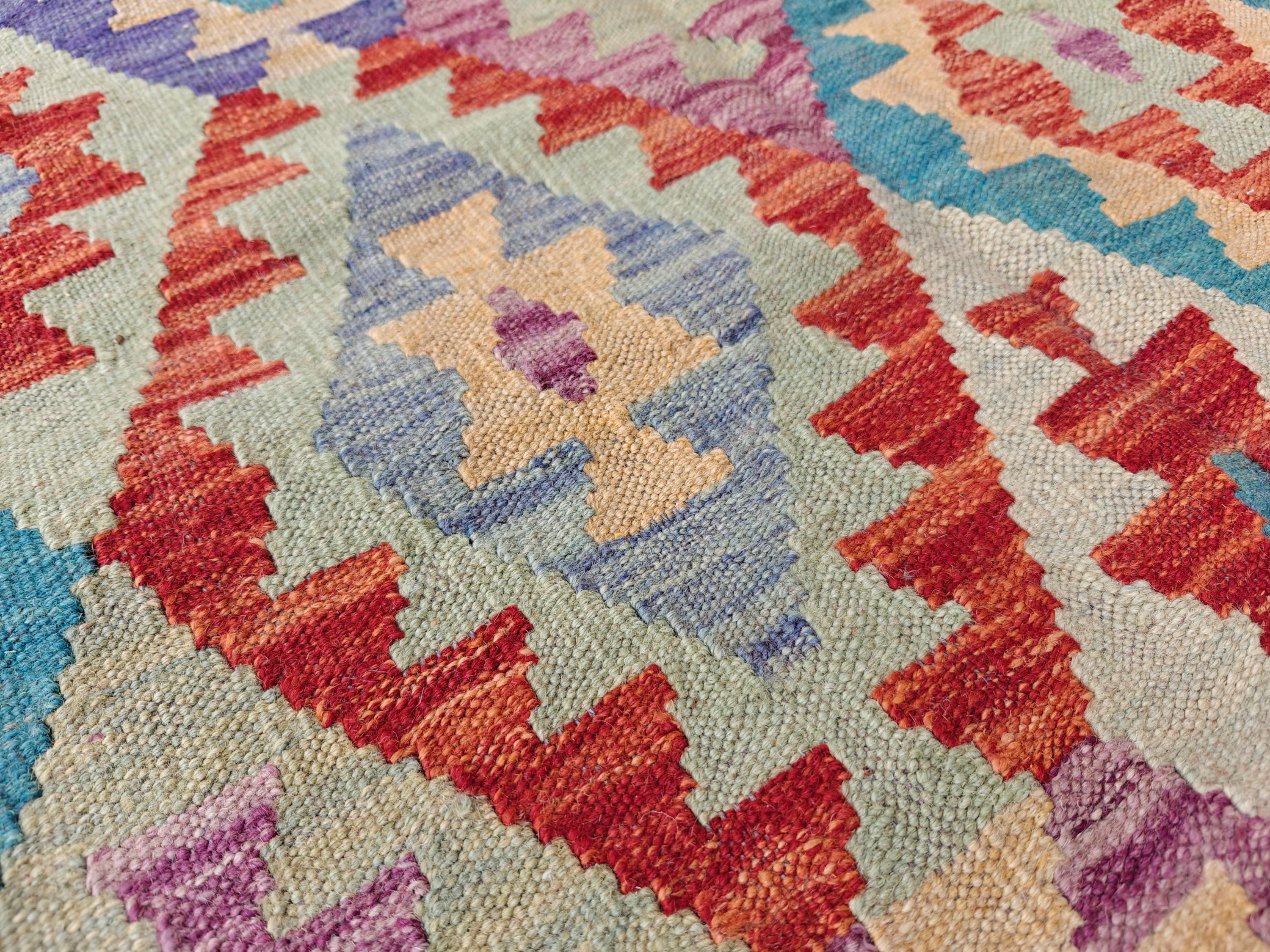9.7x6.7 Kilim Tribal Afghan Handmade Rug, Colorful Kilim, Rugs For Living Room, Bedroom Rug, Farmhouse Rug, One of Kind Rug