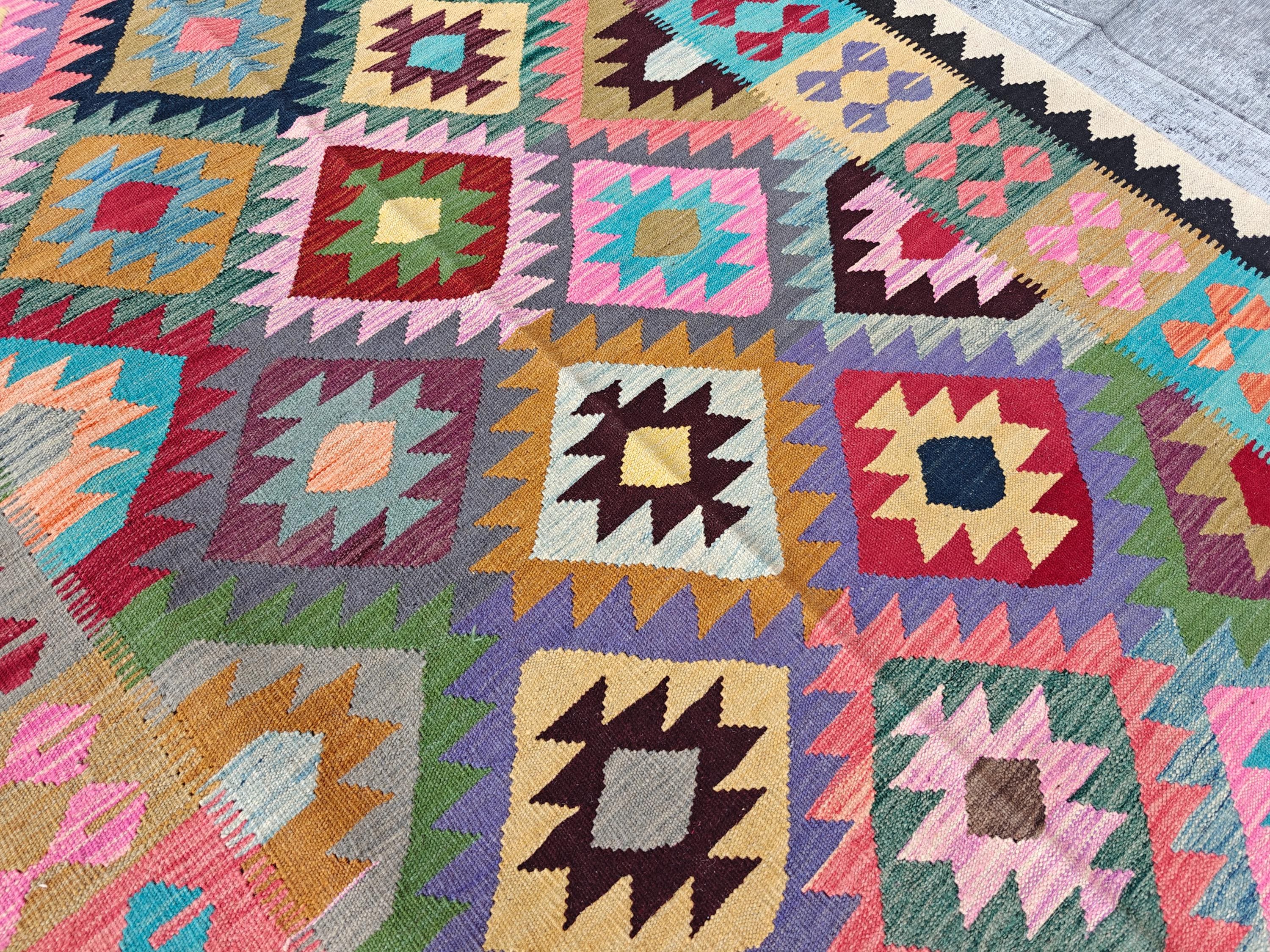 6x8ft, Kilim Afghan Handmade Tribal Rug, Rugs For Living Room, Bedroom Rug, Farmhouse Rug, Natural veg dye wool Rug, One of a kind Rug