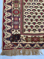 2x6 Rare Herati Rug | Hand-Knotted Wool Afghan Carpet | Vintage Tribal Rug With Floral and Geometric Pattern, Beige Oriental Rug 6.1x4.2 ft