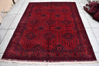 Handmade Beljik Rug 10.8x8.2 ft – Afghan Wool Carpet, Luxury Tribal Area Rug, Red Oriental Rug, Rugs For Living Room, Dining Room Rug
