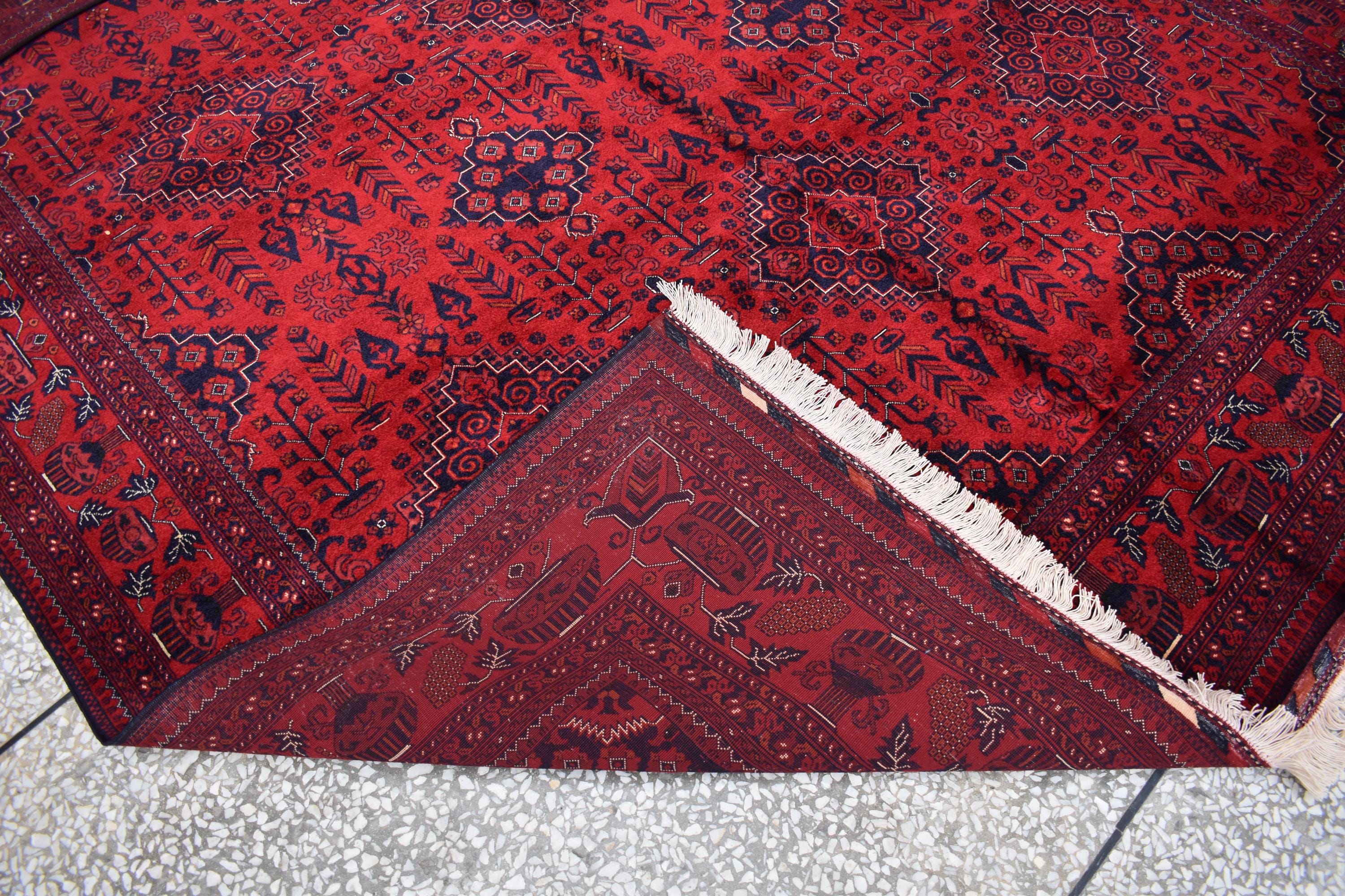 Handmade Beljik Rug 10.8x8.2 ft – Afghan Wool Carpet, Luxury Tribal Area Rug, Red Oriental Rug, Rugs For Living Room, Dining Room Rug