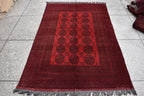 57-Year-Old Vintage Handmade Afghan Pilpie Rug – 9.3x6.1 ft – Antique Tribal Carpet – Boho Home Decor – Rare Collectible Rug
