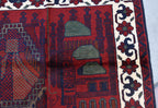 4.1x2.7 Ft Afghan Handmade Prayer Mat, Wall Hanging Rug, Boho Home Decor, Rug For Dining Room and Bedroom