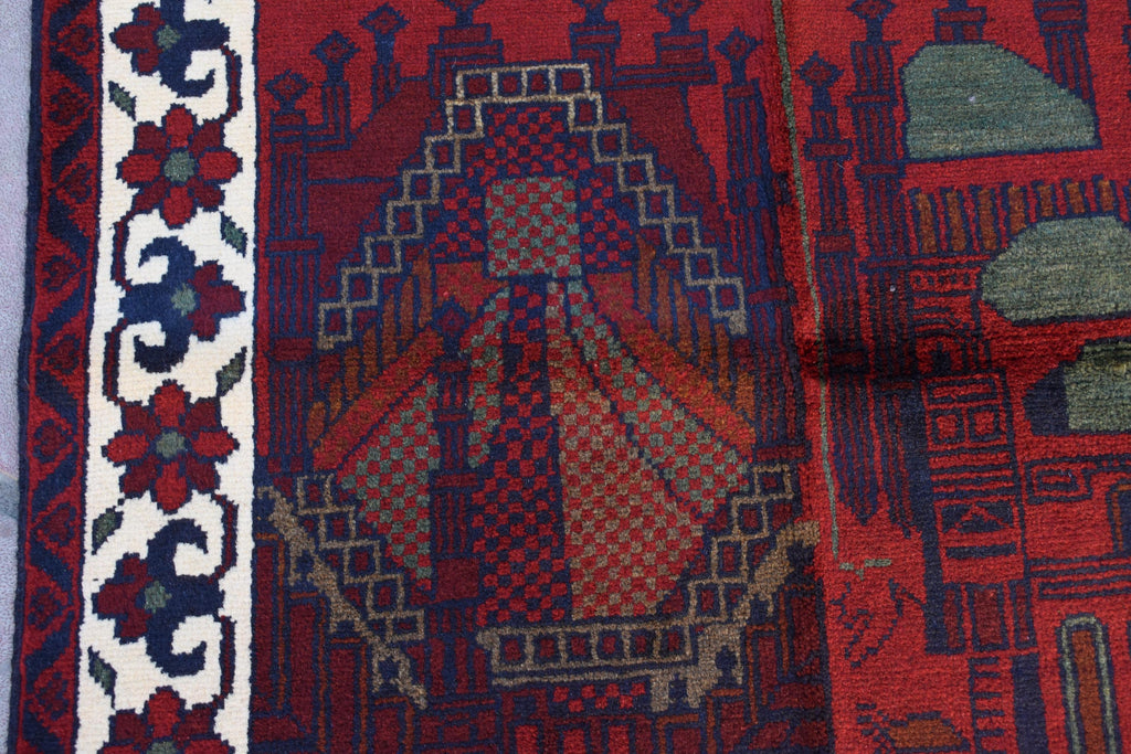 4.1x2.7 Ft Afghan Handmade Prayer Mat, Wall Hanging Rug, Boho Home Decor, Rug For Dining Room and Bedroom