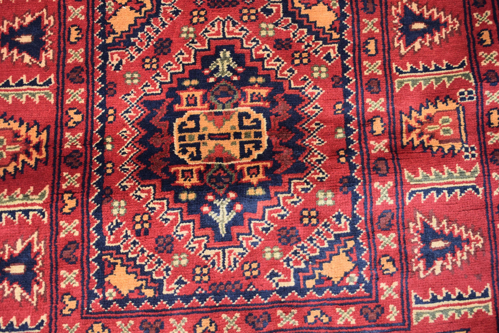 2x16 Ft Vintage Long Runner Rug, Afghan Bukhara Rug, Handmade 100% Wool Rug, Antique Turkmen Rug, Kitchen Runner, Hallway Runner Rug