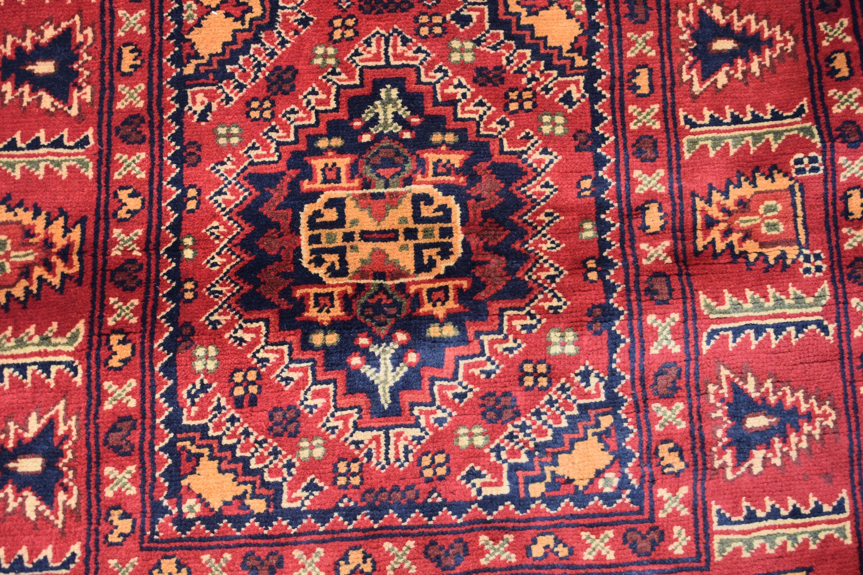 2x16 Ft Vintage Long Runner Rug, Afghan Bukhara Rug, Handmade 100% Wool Rug, Antique Turkmen Rug, Kitchen Runner, Hallway Runner Rug