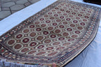 10x7 Handwoven Afghan Wool Tribal Sabiqa Design Rug, Rugs For Living Room-Beige Color-Bohemian Decor-perfect for Bedroom-10.1x5.6 ft