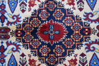 Handmade Maranus Beljik Rug – 6.5x4.9 ft – Afghan Wool Tribal Geometric Design – Red & Beige – Bohemian Living Room Decor – Eco-Friendly
