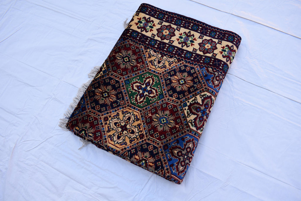 6x5 Handmade Maranus Rug–Afghan Wool Tribal Geometric Design – Multicolor Rug – Bohemian Living Room Decor – Eco-Friendly 6.5x4.9 ft