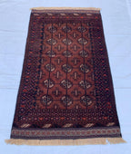 Vintage Mawrai Gul Rug 3.2x5.4 ft – Timeless Handwoven Tribal Design, Traditional Persian-Inspired Pattern, Authentic Wool Carpet for Boho